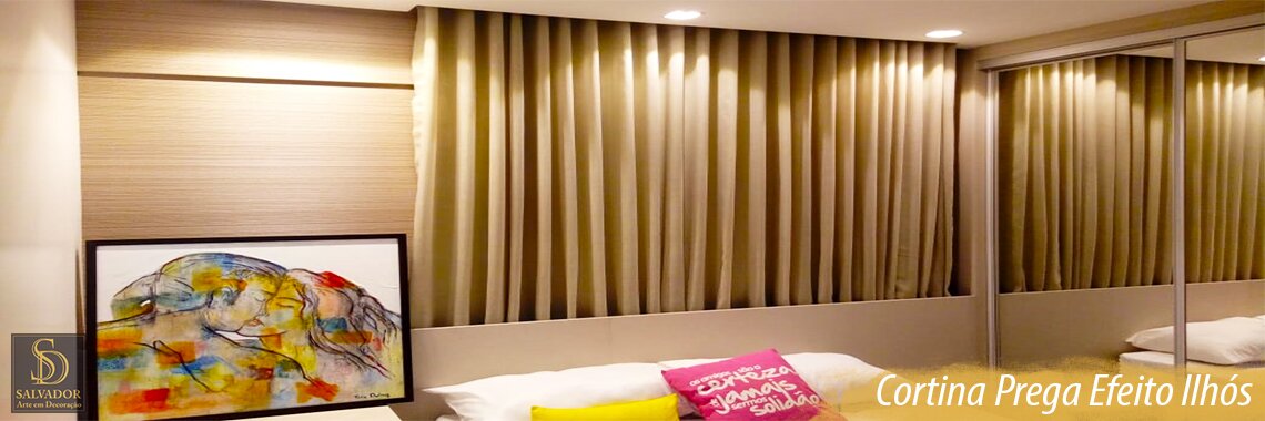 Cortina Prega Efeito Ilhós