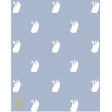 Papel de Parede por m2 Cisnes branco e fundo azul