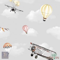 Papel de Parede Avião e Balão Hello Kids Ref. HK223501