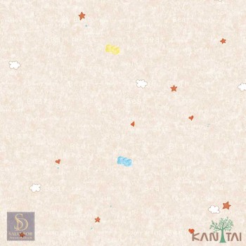 Papel de Parede Estrelas, Nuvens, Coração Hello Kids Ref. HK224702