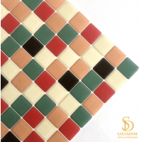 Pastilha Adesiva Resinada 28x28cm Vintage Shop - PPR084