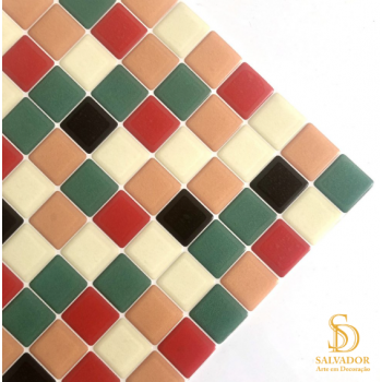 Pastilha Adesiva Resinada 28x28cm Vintage Shop - PPR084