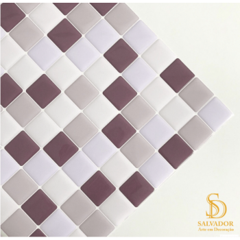 Pastilha Adesiva Resinada 28x28cm Uva Silvestre - PPR180