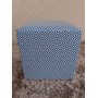 Puff Quadrado decorado azul