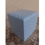 Puff Quadrado decorado azul