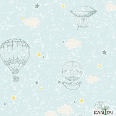 Papel de Parede Balão, Estrela, Nuvem Yoyo Ref.YY222705R